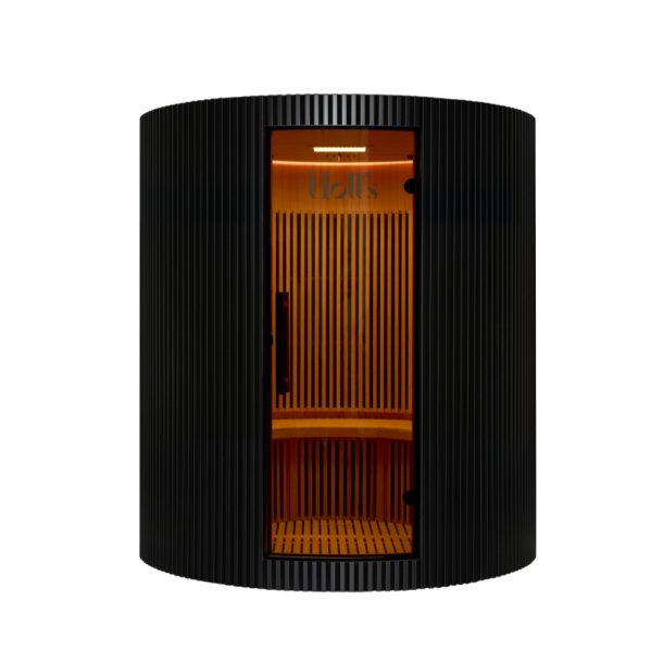 Sauna Moon Infrar&oslash;d Rund 4 pladser Sort Holls